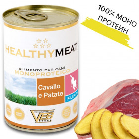 Консервирана храна за кучета HEALTHY MEAT Mono Protein Boar And Patatoes със 100% чист протеин от глиганско месо и картофи